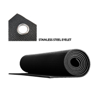 Yoga Mat - 6mm Thick - With Eyelets - Black
